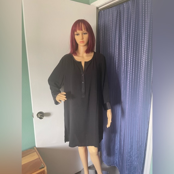 Eileen Fisher Dresses & Skirts - Eileen Fisher 100% Silk Black Mini Dress L